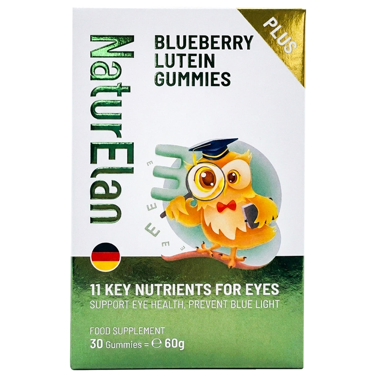 NaturElan Blueberry Lutein Gummies – 11 Key Nutrients for Eye Health, Kids & Adults