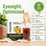 NaturElan Blueberry Lutein Gummies for Eye Health – 11 Key Nutrients & Blue Light Support (45 Gummies)