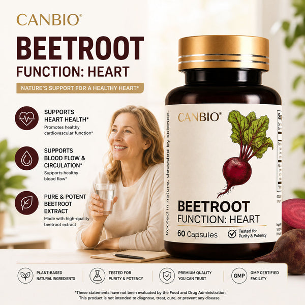 Beetroot Capsules for Heart Health & Blood Circulation – Natural Cardiovascular Support - hover