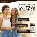 CANBIO Ashwagandha with Black Pepper Extract – Sleep, Stress & Performance Support for Men & Women