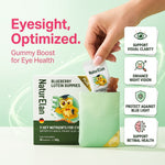 NaturElan Blueberry Lutein Gummies for Eye Health – 11 Key Nutrients & Blue Light Support (45 Gummies)