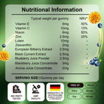 NaturElan Blueberry Lutein Gummies – 11 Key Nutrients for Eye Health, Kids & Adults